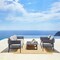 Armen Living Argiope 4 Piece Outdoor Dark Gray Aluminum & Fabric Outdoor Conversation Set 840254333031 - alternate 10